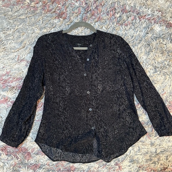 Rails Eloise python snake print button down blouse S - Picture 2 of 6
